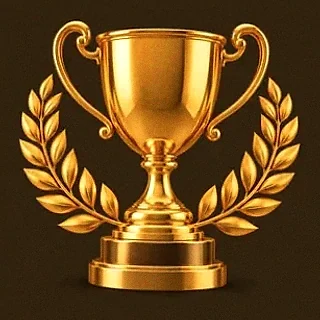 Gold trophy cup — Lucky Vibe
