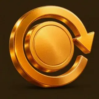 Gold circular arrow — Lucky Vibe